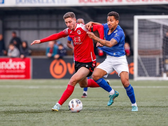 Action from Eastbourne Borough's 1-0 win over St Albans in National League South