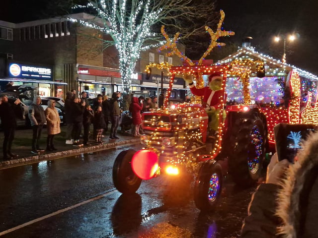 The Arundel Illuminated Tractor Run 2025 in Rustington, which it was visiting for the first time