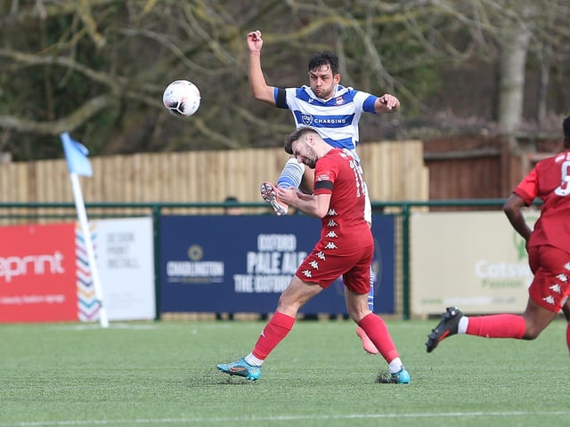 Action from Worthing FC's defeat at Oxford City in National League South