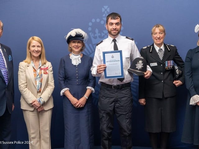 Tom Mortland (centre right) held a lifelong ambition to become an officer, and has joined the Detective Degree Holder Entry Programme.