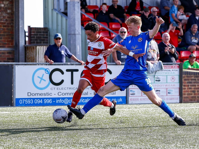Action from Eastbourne Borough v Truro City in the National League South