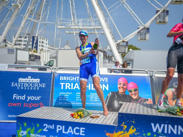 Podium pictures from the Eastbourne Triathlon Festival 2023