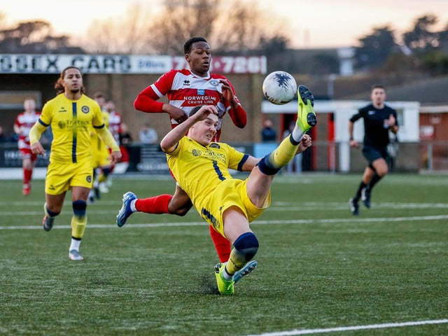 Action from Eastbourne Borough's vital win over Farnborough