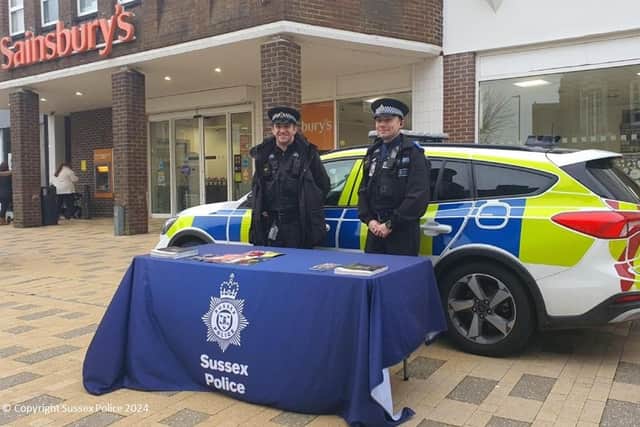 Police said meetings have taken place alongside the district council, Change Grow Live, Littlehampton Town Council, Sainsbury’s, and Turning Tides to ‘tackle the issues’ in the High Street and surrounding roads. Photo: Sussex Police