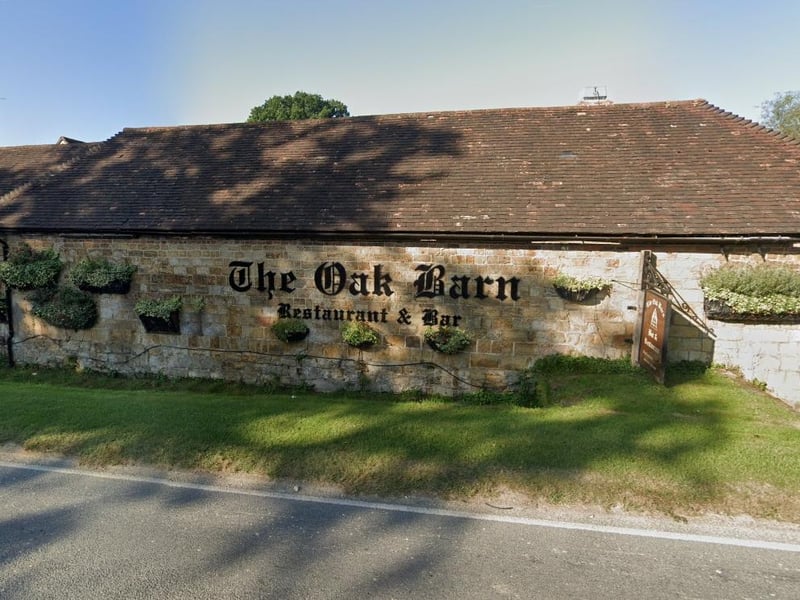 The Oak Barn Bar and Restaurant in Cuckfield Road, Burgess Hill, has a rating of 4.5 out of 1,349 reviews. One reviewer said: "This restaurant is outstanding on all fronts. Delicious, well cooked food of a really high standard."