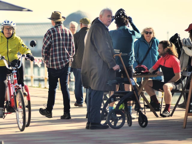 Filming on St Leonards seafront on October 6 2022.