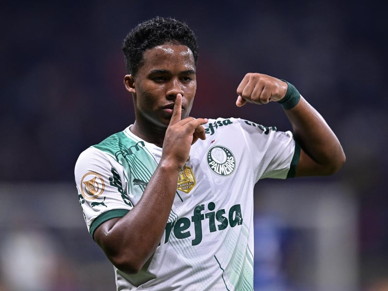 Not since Neymar first burst onto the scene has a Brazilian prospect created such excitement as Endrick. The superstar-in-waiting will swap Palmeiras for Real Madrid in July after the Spanish giants completed a reported €60m deal in December 2022. Endrick finished the 2023 season with 11 goals, the second highest scored in a Serie A season by an under-18 player, as Palmeiras lifted their second consecutive league title. The youngest player ever to appear for the Palmeiras first team has already been called up to Brazil's senior squad. The striker was selected for the first time in November 2023, to participate in the 2026 FIFA World Cup qualifiers against Colombia and Argentina. In the process, he became the youngest male player to secure a senior call-up since Ronaldo in 1994. On his debut against Colombia, Endrick became the fourth all-time youngest player, and youngest in 57 years, to make his debut for Brazil. Endrick, who scored 165 goals in 169 games for Palmeiras' youth teams, has drawn comparisons with legendary Brazilian marksmen Ronaldo, Pelé, and Romário.