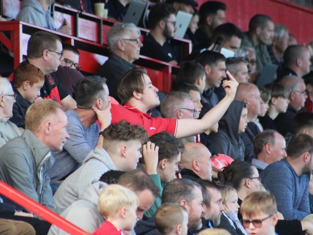 This fan was not happy during Crawley Town v Stevenage