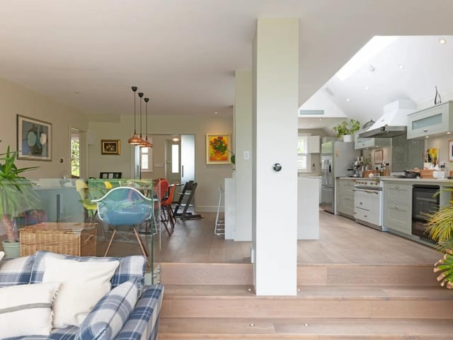 The large open plan kitchen/dining/sitting room