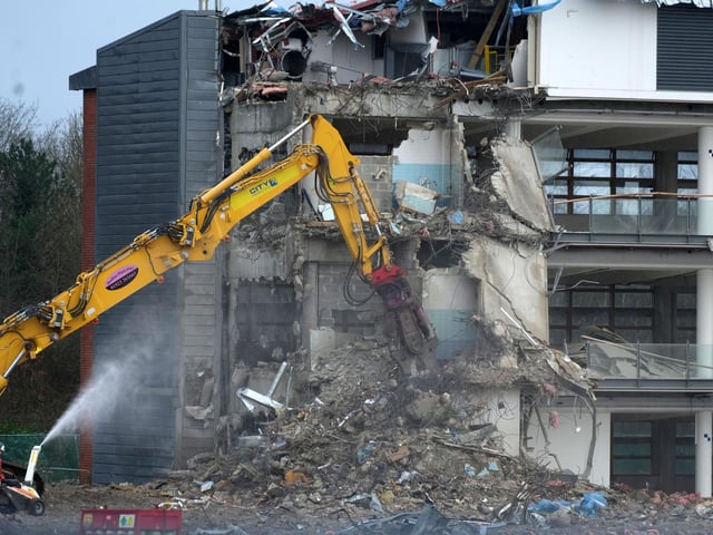 Buildings being demolished in Oakhurst Business Park, Southwater, on Friday, January 31