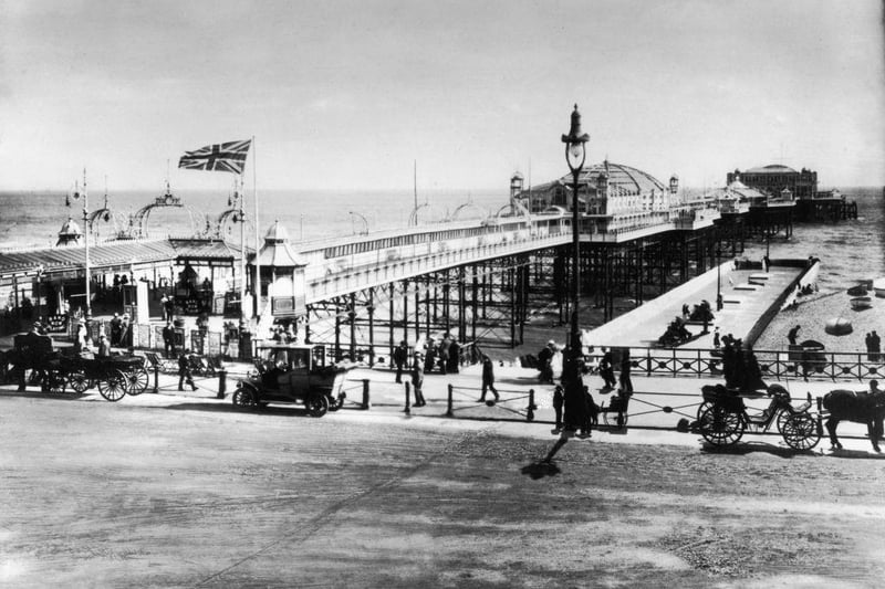 The Brighton Marine Palace and Pier in Brighton circa 1910.