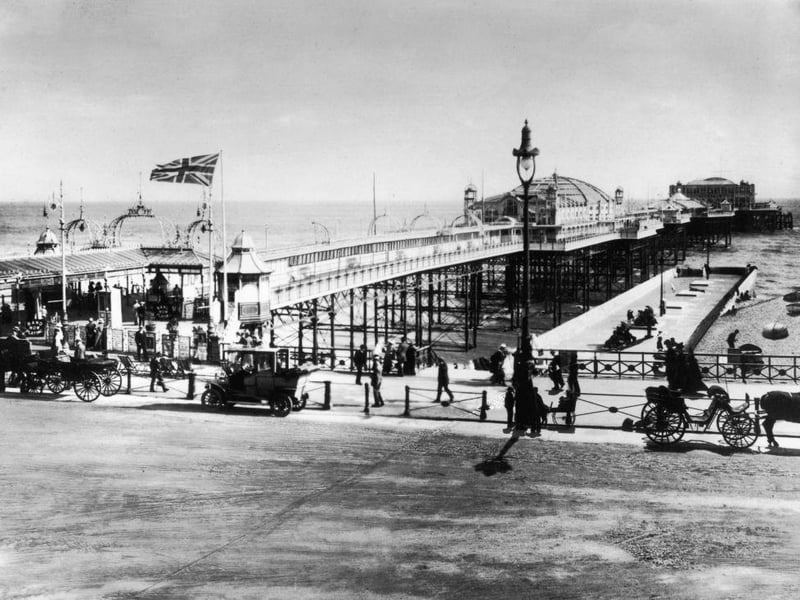 The Brighton Marine Palace and Pier in Brighton circa 1910.