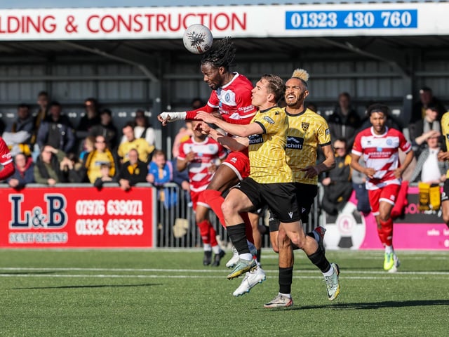 Action from Eastbourne Borough's 5-1 home loss to Maidstone in the National League South