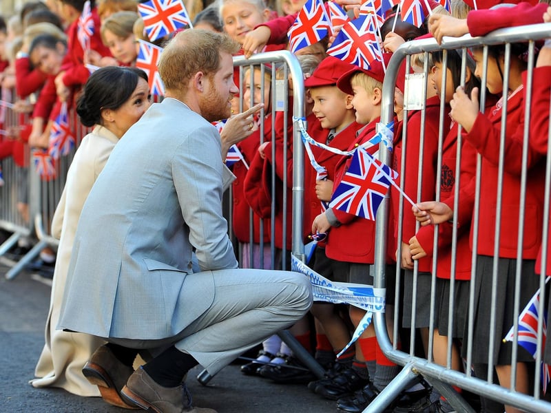 Harry and Meghan, Duke and Duchess of Sussex visit Chichester. Pic Steve Robards SR1825324