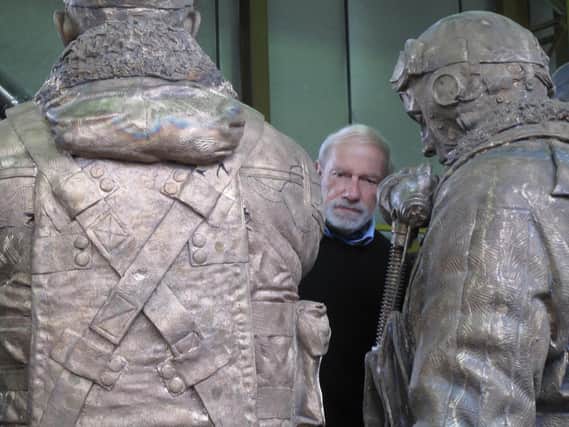 Philip Jackson with two castings