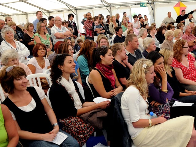Watching the schools' music and dance show in Shoreham in 2009