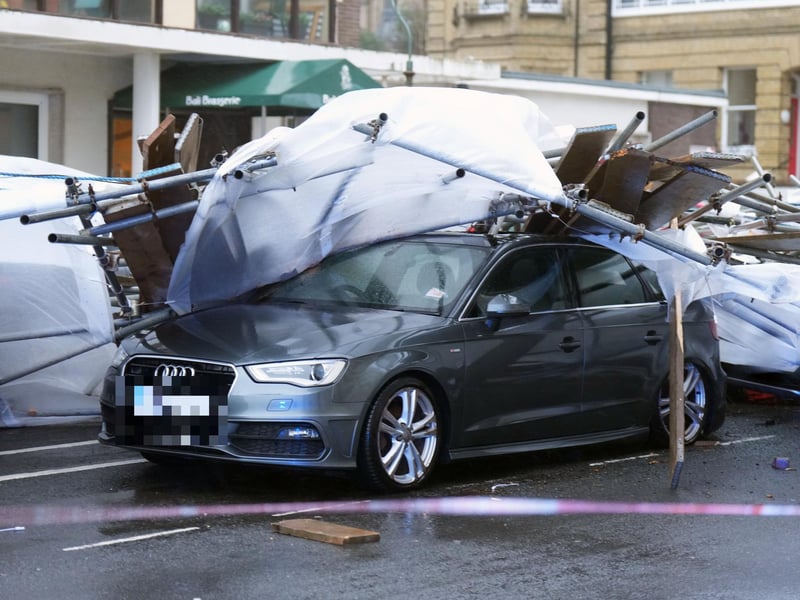 An incident involving fallen scaffolding has sparked an emergency response in First Avenue, Hove