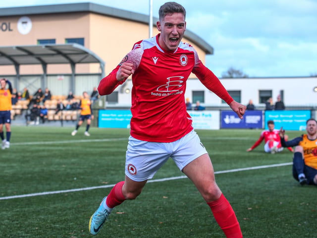 Action from Eastbourne Borough's 5-1 win at Slough Town in the National League South