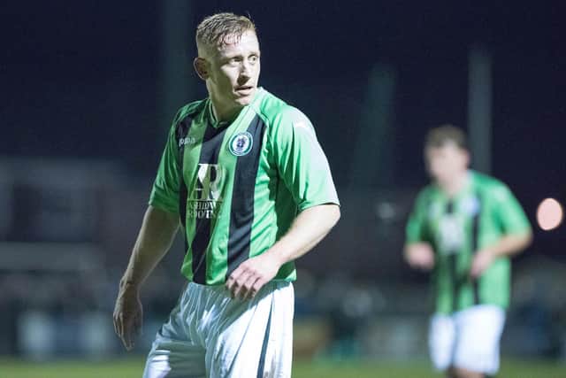 Pat Harding in action for Burgess Hill Town v Enfield Town | Picture by Phil Westlake