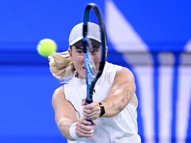 Brighton tennis star Sonay Kartal fell short of the biggest title of her career, as her remarkable comeback from injury ended in defeat in the Wuhan Open final. (Photo by WANG Zhao / AFP via Getty Images)
