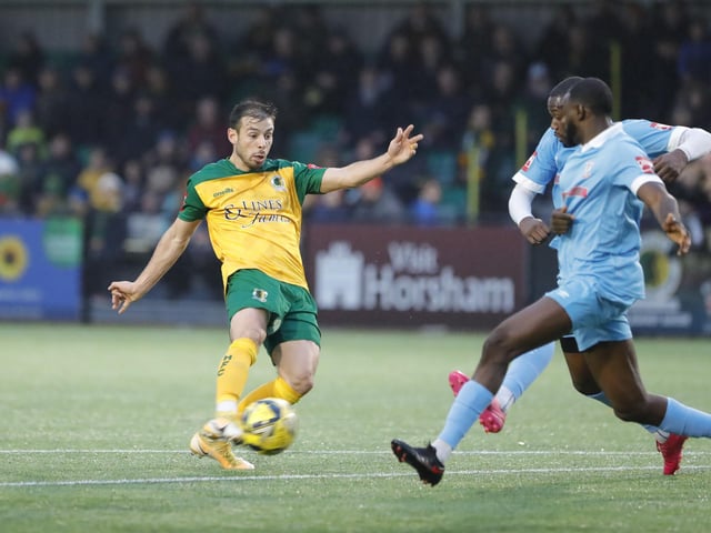 Match action from Horsham's 3-2 win over Potters Bar Town on Saturday