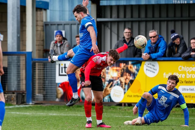 Action from Eastbourne Borough's 1-1 draw at Chippenham in National League South