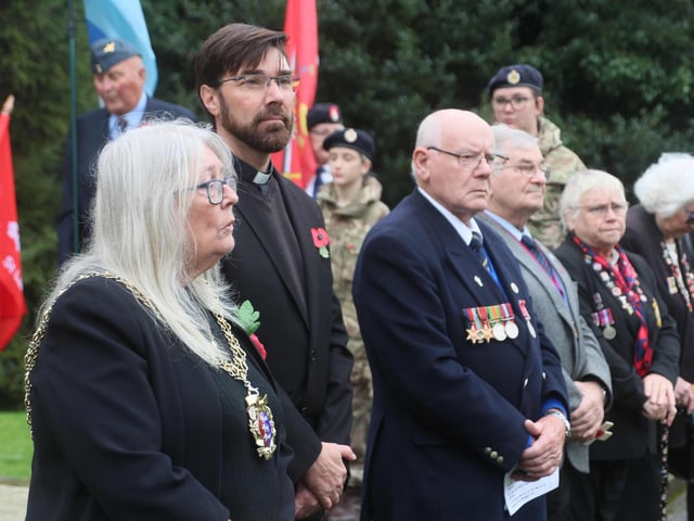 Planting of the crosses ceremony of remembrance at the Commonwealth war graves at Hastings cemetery. Photo by Roberts Photographic.