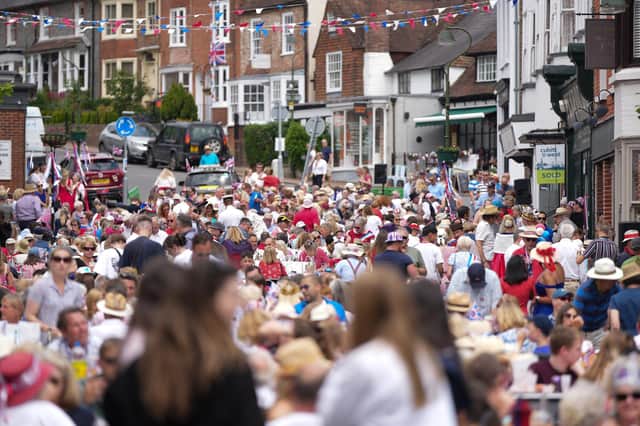 A huge celebration was held in Cuckfield High Street on Friday, June 3