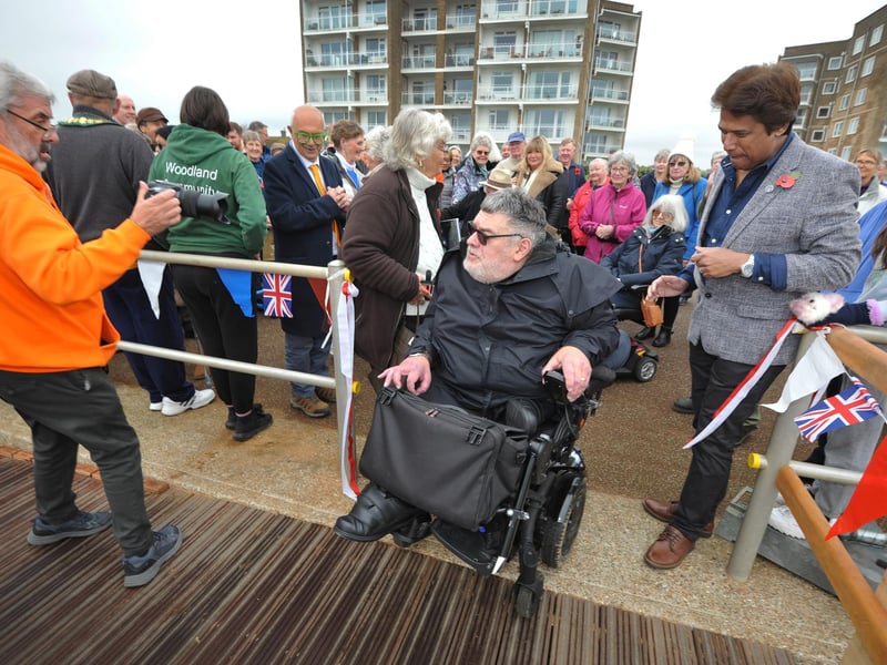 The soft opening of Bexhill Beach Garden on November 9 2024. Colin Dearmer, who cut the ribbon at the opening ceremony.