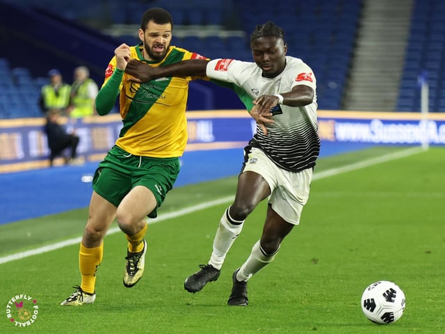 James Hammond’s majestic 95th minute free-kick clinched Horsham FC’s first league and Sussex Transport Senior Cup double in the club’s history.