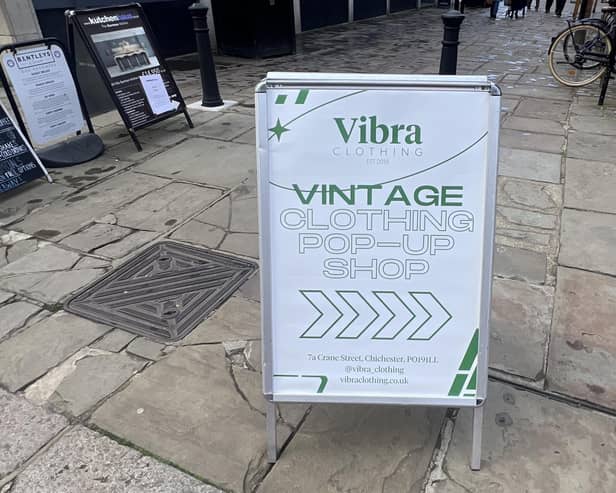 A new vintage pop-up shop has opened in Chichester.