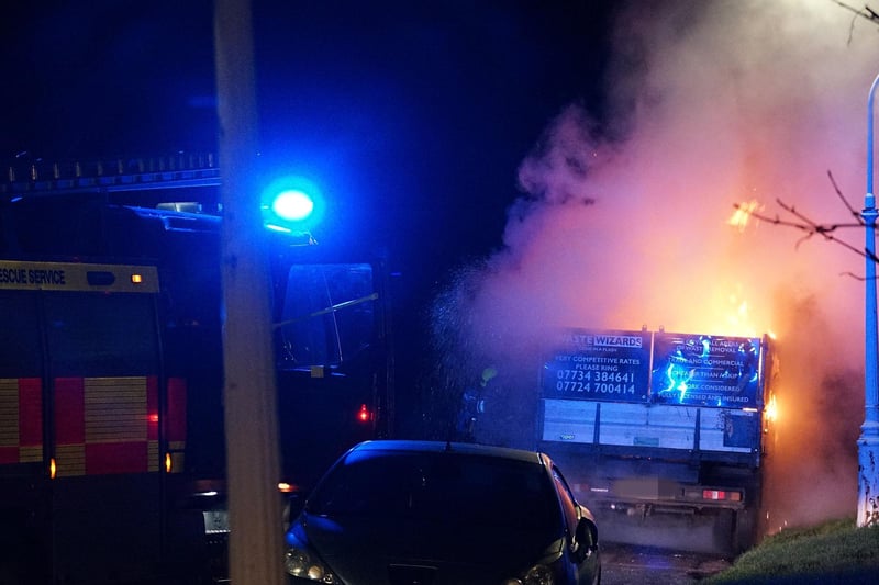 Emergency services called to tackle van fire in Eastbourne