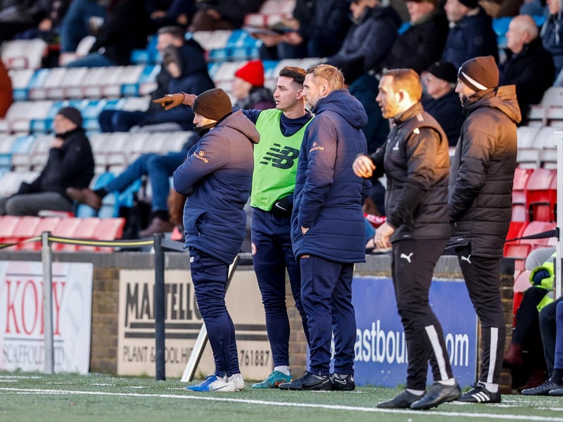 Action from Eastbourne Borough's 2-1 FA Trophy third round defeat at home to Bracknell Town
