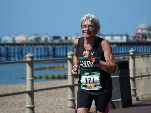 Hastings Runners taking part in the town's five-mile race