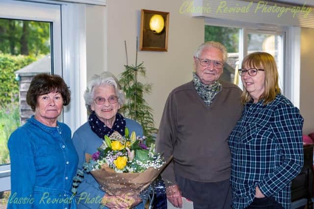 From left: Theresa Perfect, new Tuesday Club leader, Christine Waller, Colin Waller and Carol Monk Tuesday Club volunteer