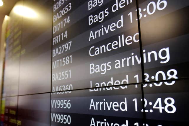 An outbreak of Covid among air traffic control staff at London Gatwick Airport has lead to flight cancellations and thousands of passengers facing delays. Picture by TOLGA AKMEN/AFP via Getty Images