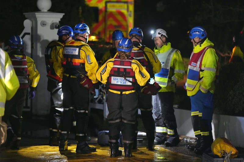 The fire service announced at 3am that ‘multiple crews’ were dealing with an ‘incident of severe flooding’ at Medmerry holiday park, between Bracklesham and Selsey.