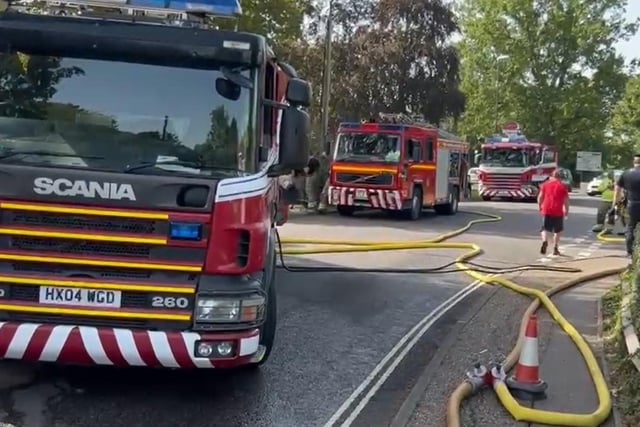 Multiple fire crews were called to a derelict property in Crawley