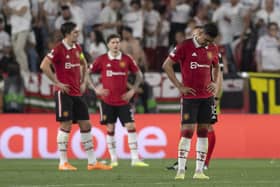Erik ten Hag admitted Manchester United’s UEFA Europa League quarter-final performance in Sevilla was ‘unacceptable’ as their European campaign ended with a whimper. Picture by JORGE GUERRERO/AFP via Getty Images