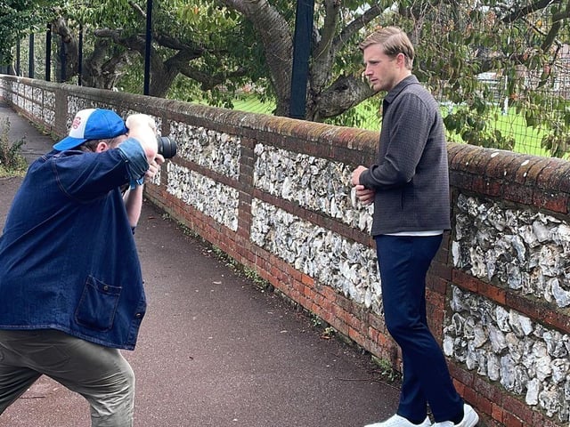Photoshoot in Eastbourne town centre