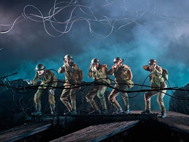 Members of the company in Private Peaceful - Feb 2022 © Nottingham Playhouse (Photo Manuel Harlan)