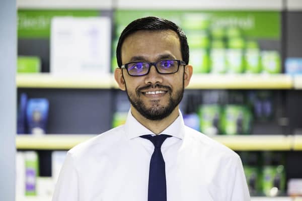Ringmer Pharmacy in Lewes has changed its name to ‘It Burns When I Pee Pharmacy’ as part of a new NHS campaign. Lead Pharmacist Brijesh Thaker. Photo: Ciaran McCrickard / PA Media Assignments