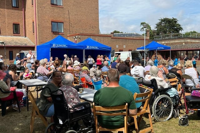 Crowds gather at the hospital fete