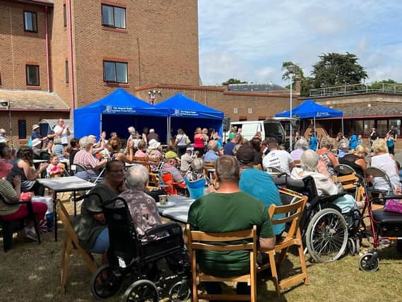 Crowds gather at the hospital fete