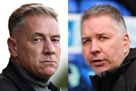 Crawley Town boss Scott Lindsey and Peterborough United boss Darren Ferguson. Picture: Getty
