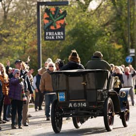 Veteran Car run outside the Friars Oak Inn, London Road, Hassocks | contributed