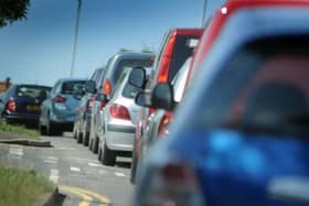 A stretch of the A27 is closed following a collision