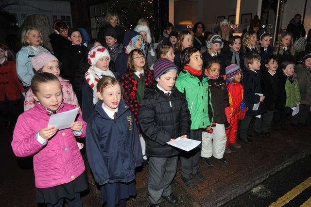 Pupils from St Johns Meads singing carols and christmas songs. December 2012.