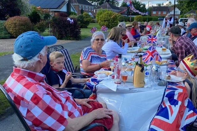 Residents in Kentwyns Drive, Horsham, enjoyed a Jubilee Street Party on Thursday