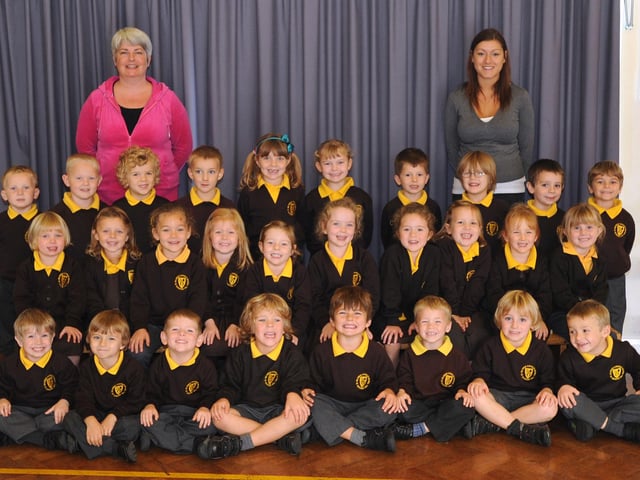 New pupils at St Wilfrid's Primary School, Burgess Hill, in 2010